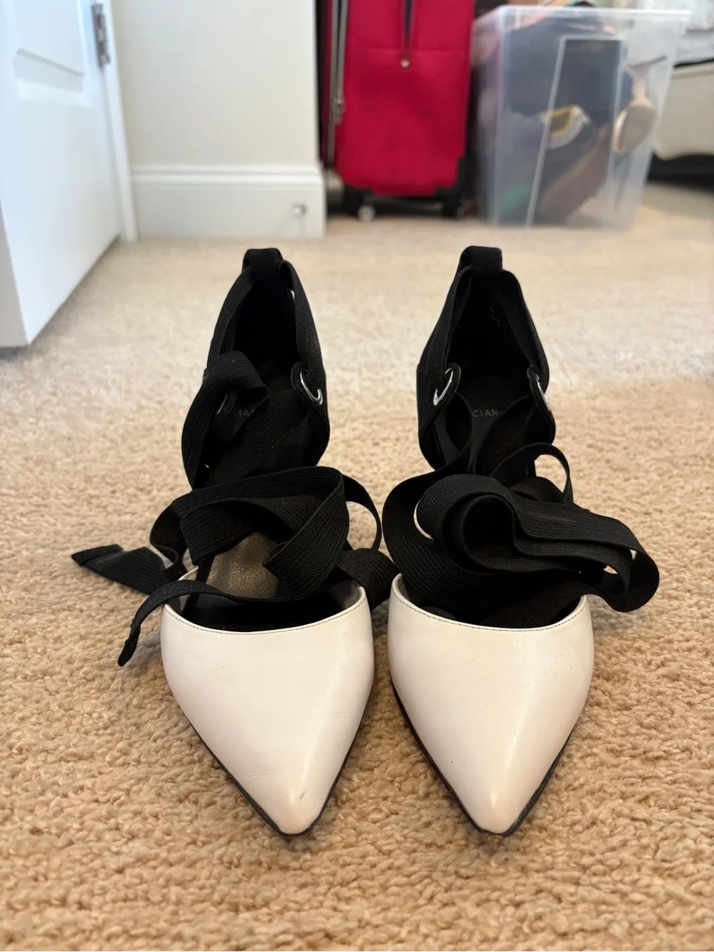 Guess Marciano White & Black Heels